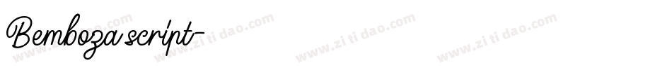 Bemboza script字体转换